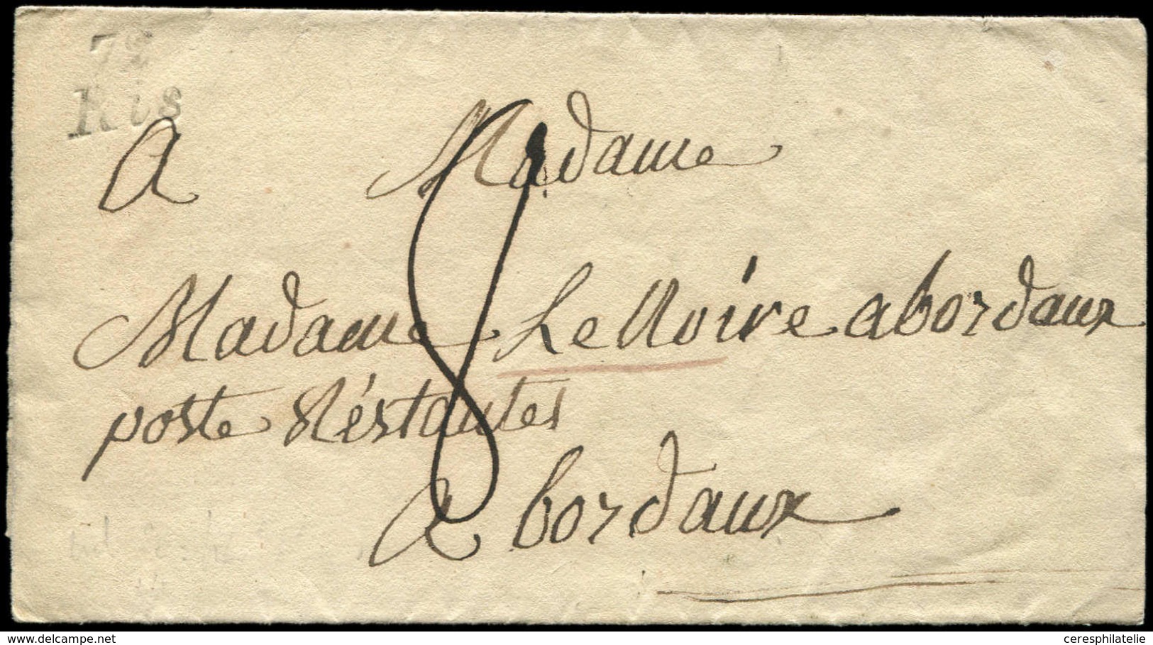 Let OBLITERATIONS PAR DEPARTEMENTS - 72/SEINE & OISE Cursive 72/RIS S. LSC De 1835, TB - 1849-1876: Période Classique