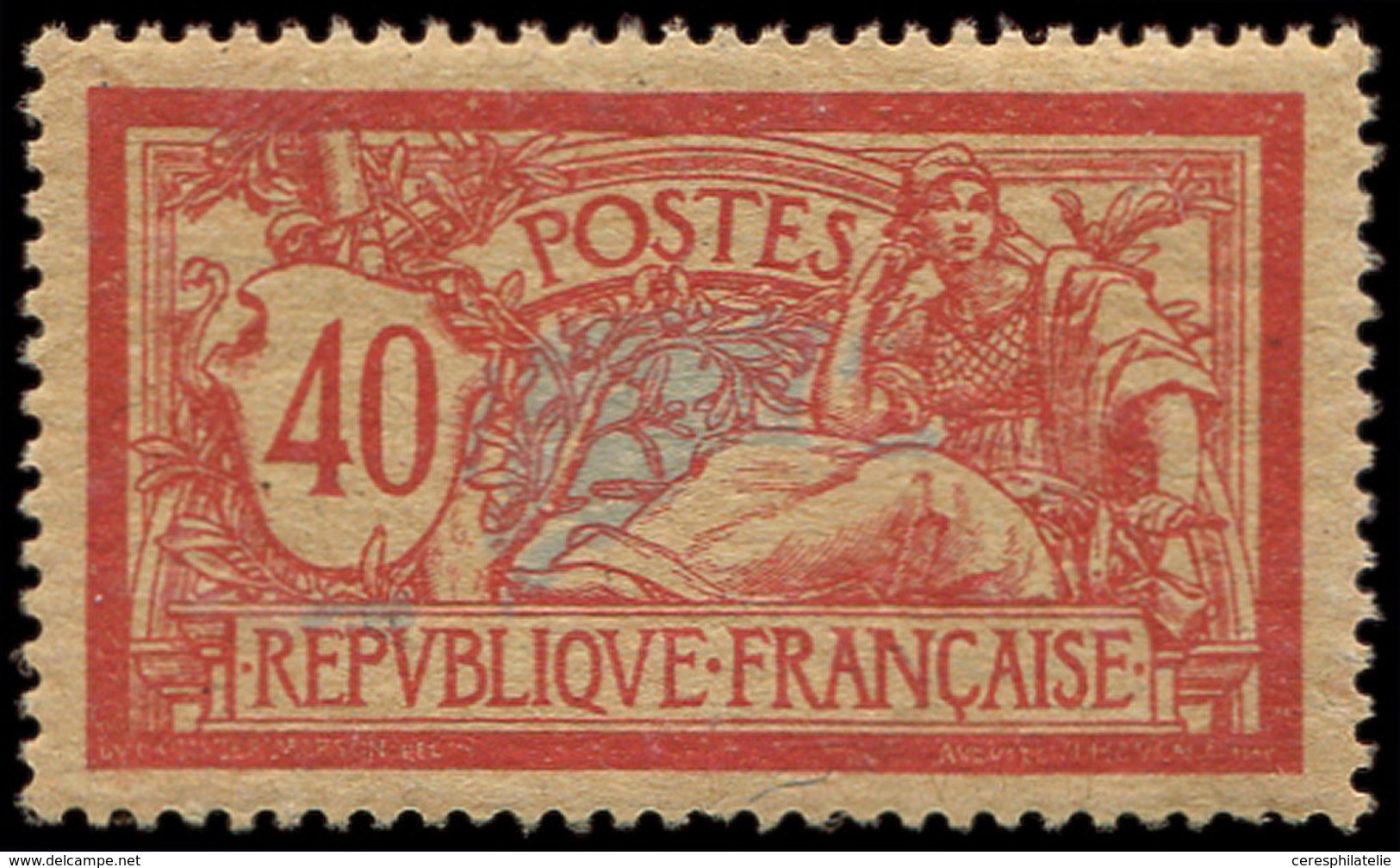 ** EMISSIONS DU XXème SIECLE - 119d  Merson, 40c. Rouge Et Bleu, Papier GC, Très Bon Centrage, TTB - Unused Stamps