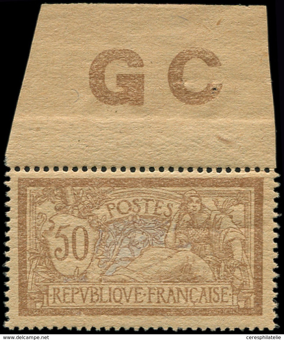 ** EMISSIONS DU XXème SIECLE - 120   Merson, 50c. Brun Et Gris, Bdf, Manchette GC, Très Bon Centrage, TTB - Unused Stamps