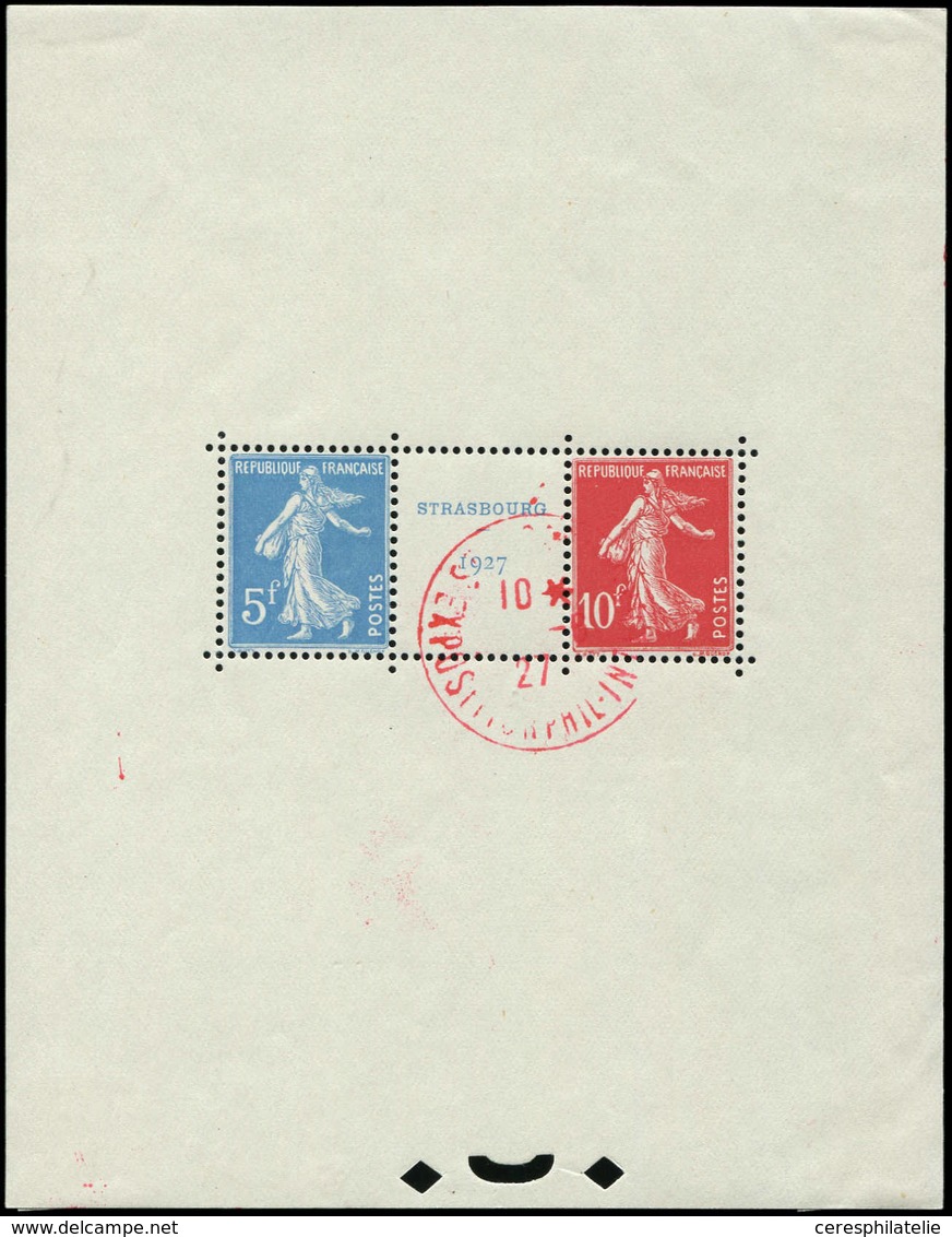 * EMISSIONS DU XXème SIECLE - 241/42 Expo Strasbourg, BF N°2, Oblitération Sur Les Timbres Eux-mêmes **, TB - Unused Stamps