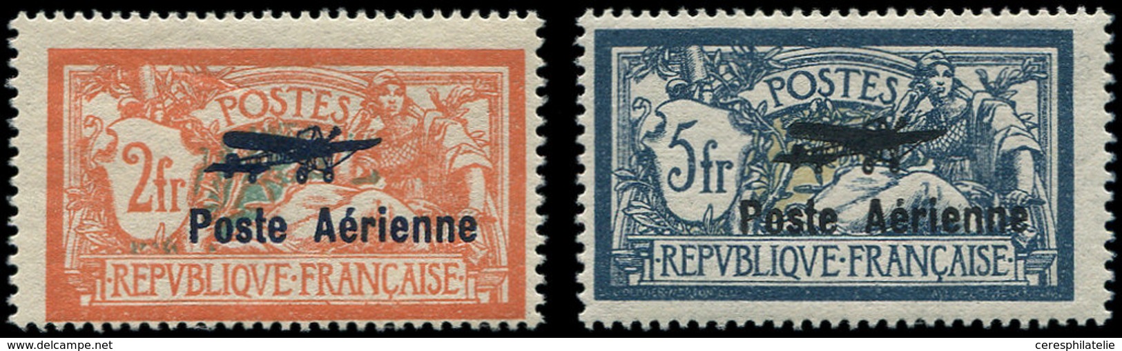 ** POSTE AERIENNE - 1/2 2f. Et 5f, Salon De Marseille, TB. C - 1927-1959 Mint/hinged