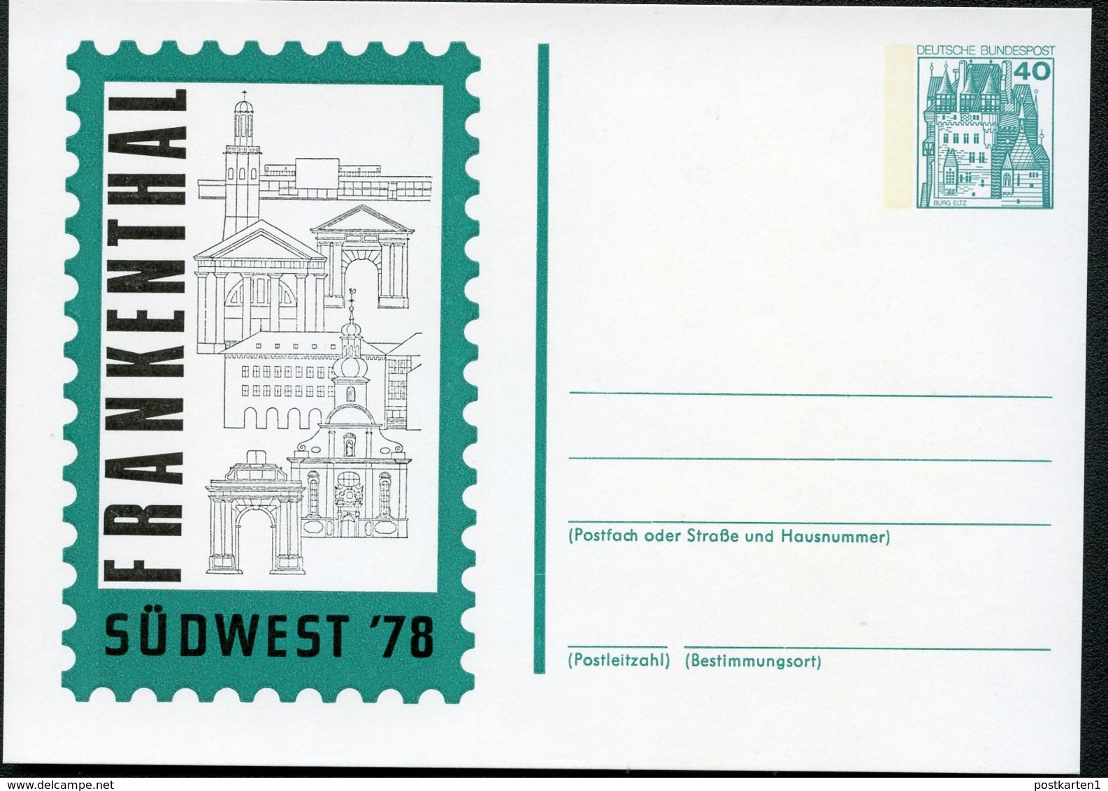 Bund PP100 C2/008 FRANKFURT MAIN BAUWERKE 1978 - Private Postcards - Mint