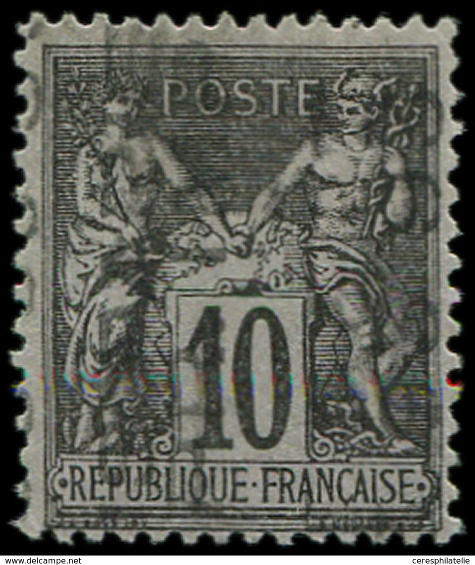 (*) PREOBLITERES - 16  Sage, 10c. Noir Sur Lilas, Surcharge Verticale Sans Quantième, TB - 1893-1947