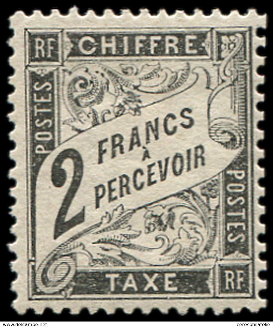 * TAXE - 23   2f. Noir, Très Frais Et TB. S - 1859-1959 Afgestempeld