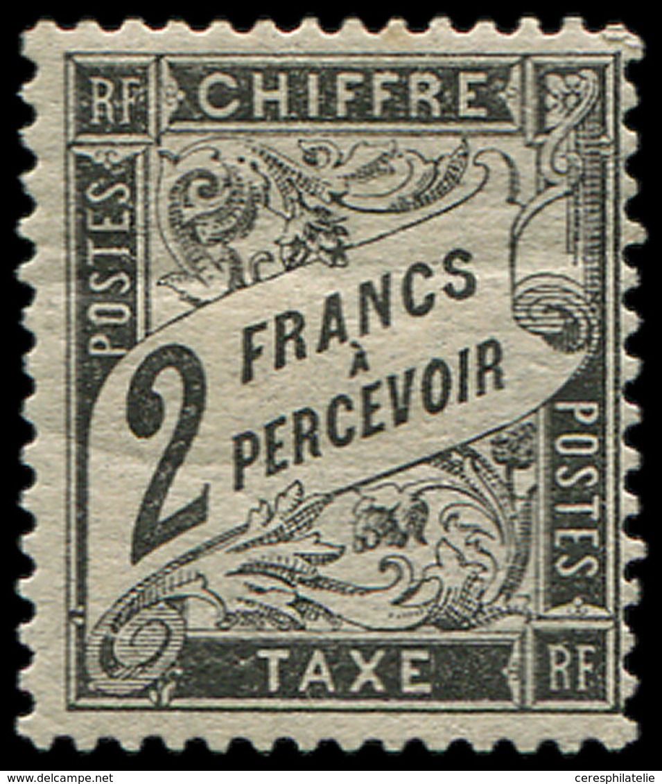 * TAXE - 23   2f. Noir, Lég. Froiss. Horiz. Mais Bon Centrage Et Aspect TB - 1859-1959 Used