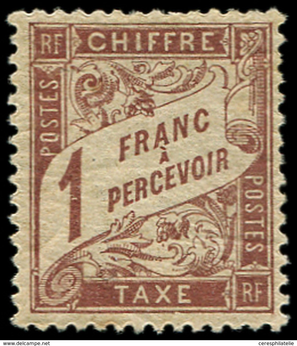 * TAXE - 25   1f. Marron, Frais Et TB. S - 1859-1959 Afgestempeld