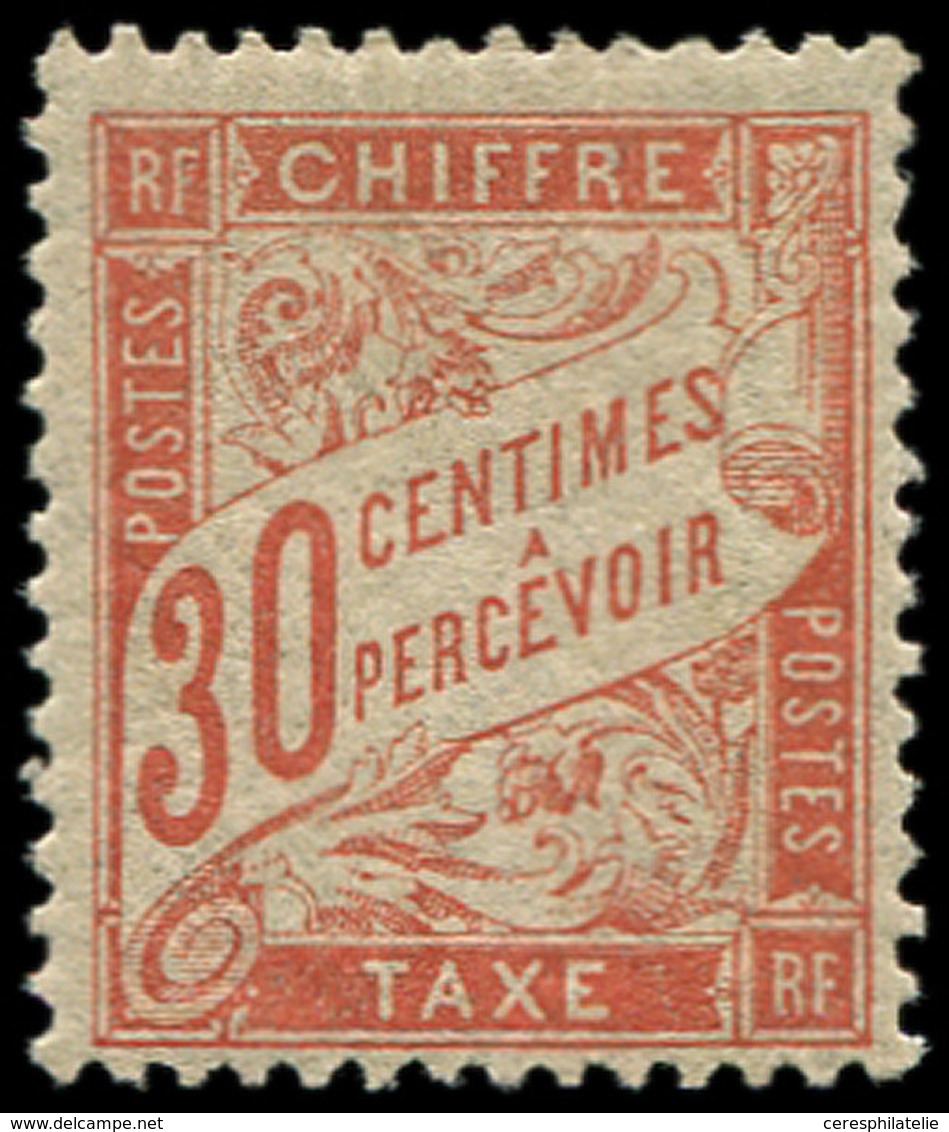 * TAXE - 34  30c. Rouge-orange, Infime Ch., TTB. Br - 1859-1959 Used