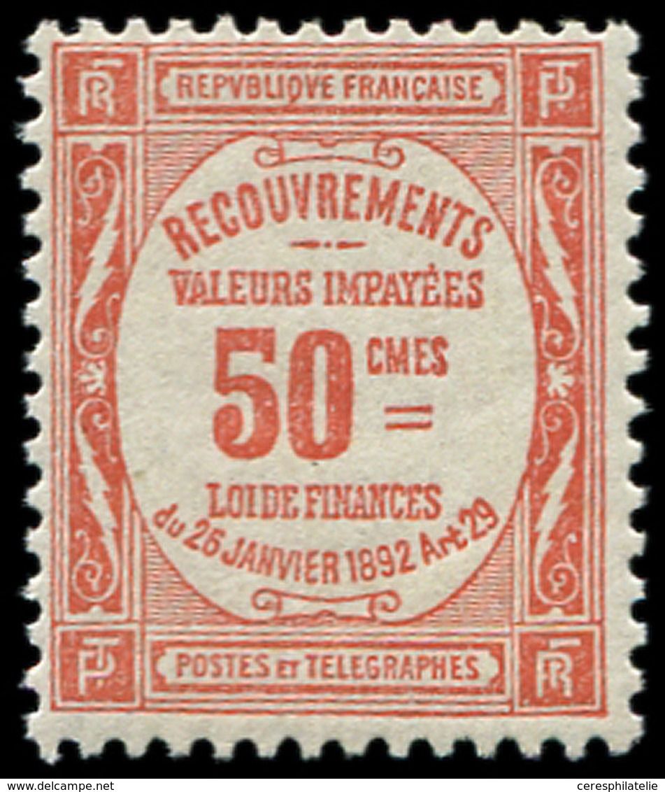 ** TAXE - 47  50c. Rouge, TB - 1859-1959 Used