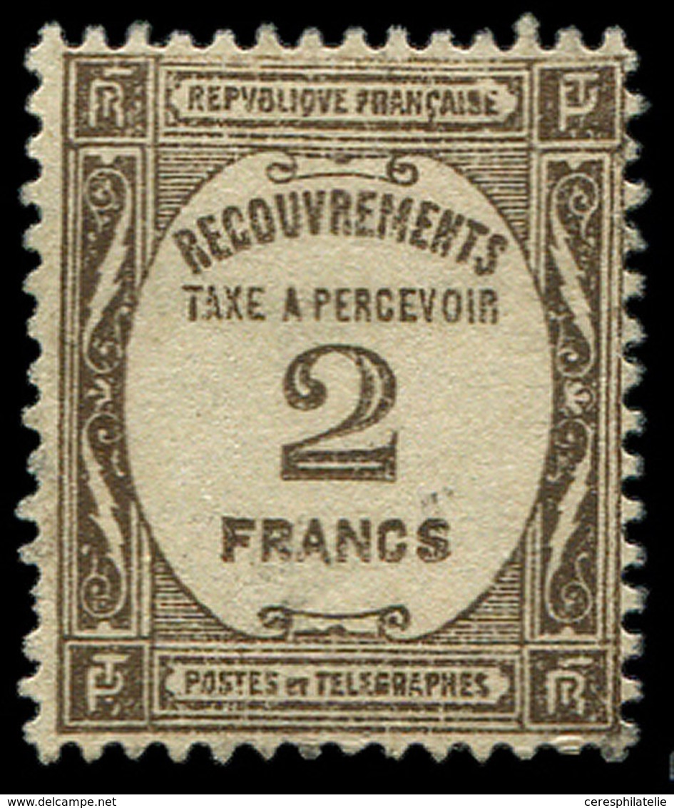 (*) TAXE - 62   2f. Sépia, TB - 1859-1959 Used