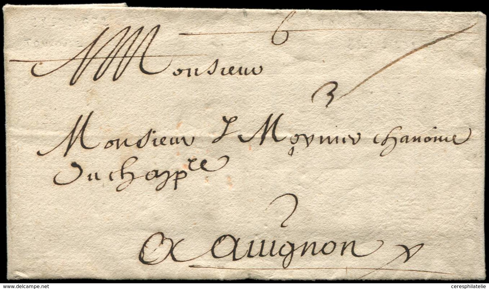 Let TAXE - LAC De TOULOUSE 28 Septembre 1672, "3", TB - 1859-1959 Afgestempeld