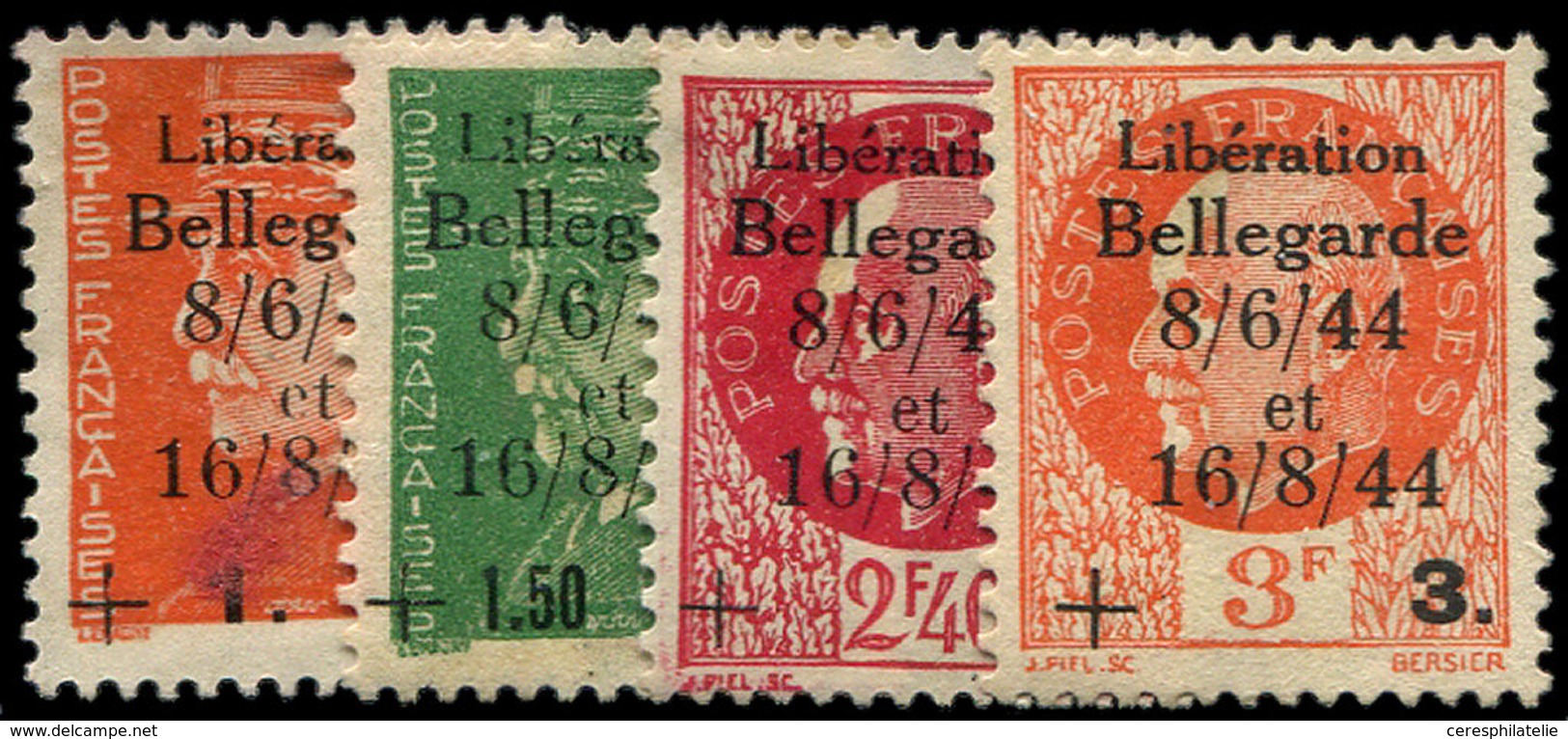 (*) TIMBRES DE LIBERATION - BELLEGARDE 1/4 : La Série, TB - Liberation