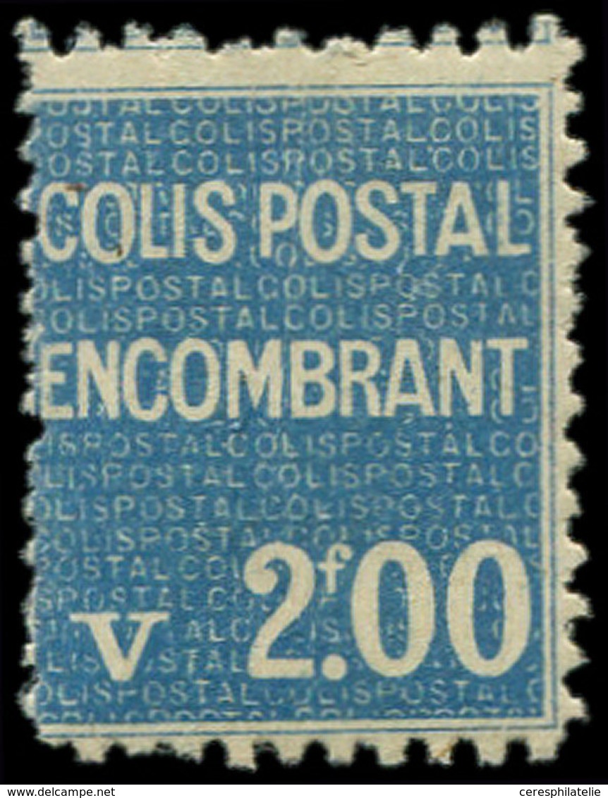 * COLIS POSTAUX  (N° Et Cote Maury) - 100  2f. Bleu, TB - Mint/Hinged