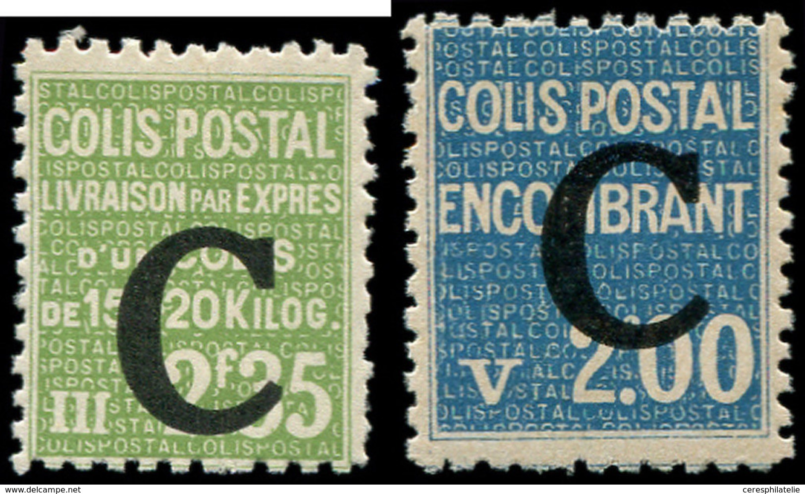 ** COLIS POSTAUX  (N° Et Cote Maury) - 117/18, 2f35 Vert Et 2f. Bleu, Surch. C, TB - Mint/Hinged