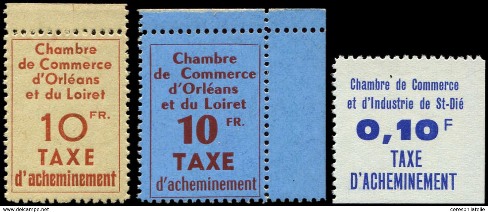 ** Spécialités Diverses - TIMBRES DE GREVE, ORLEANS  Et 7 : ST DIE, TB - Other & Unclassified