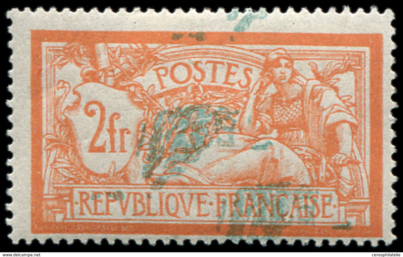 * VARIETES - 145a  Merson,  2f. Orange Et Vert Bleu, DOUBLE TEINTE De Fond, TB - Unused Stamps