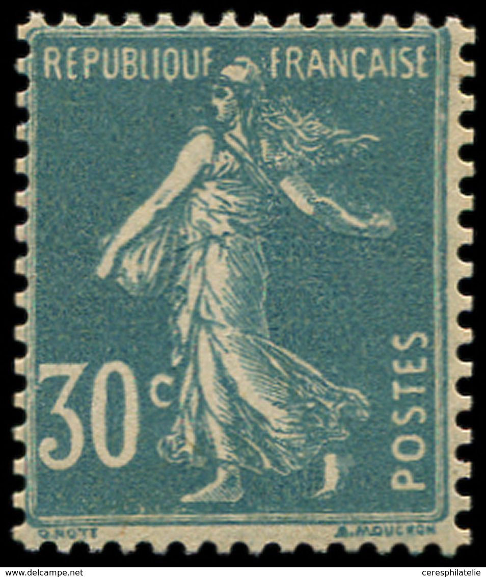 ** VARIETES - 192c  Semeuse Camée, 30c. Bleu, T IIC De Roulette, TB - Ungebraucht