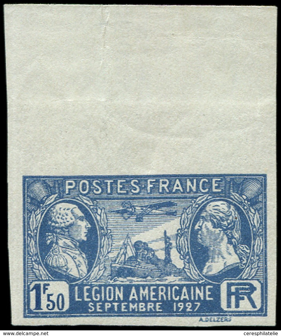 ** VARIETES - 245a  Légion Américaine, 1f.50 Outremer, NON DENTELE Bdf, TB - Unused Stamps