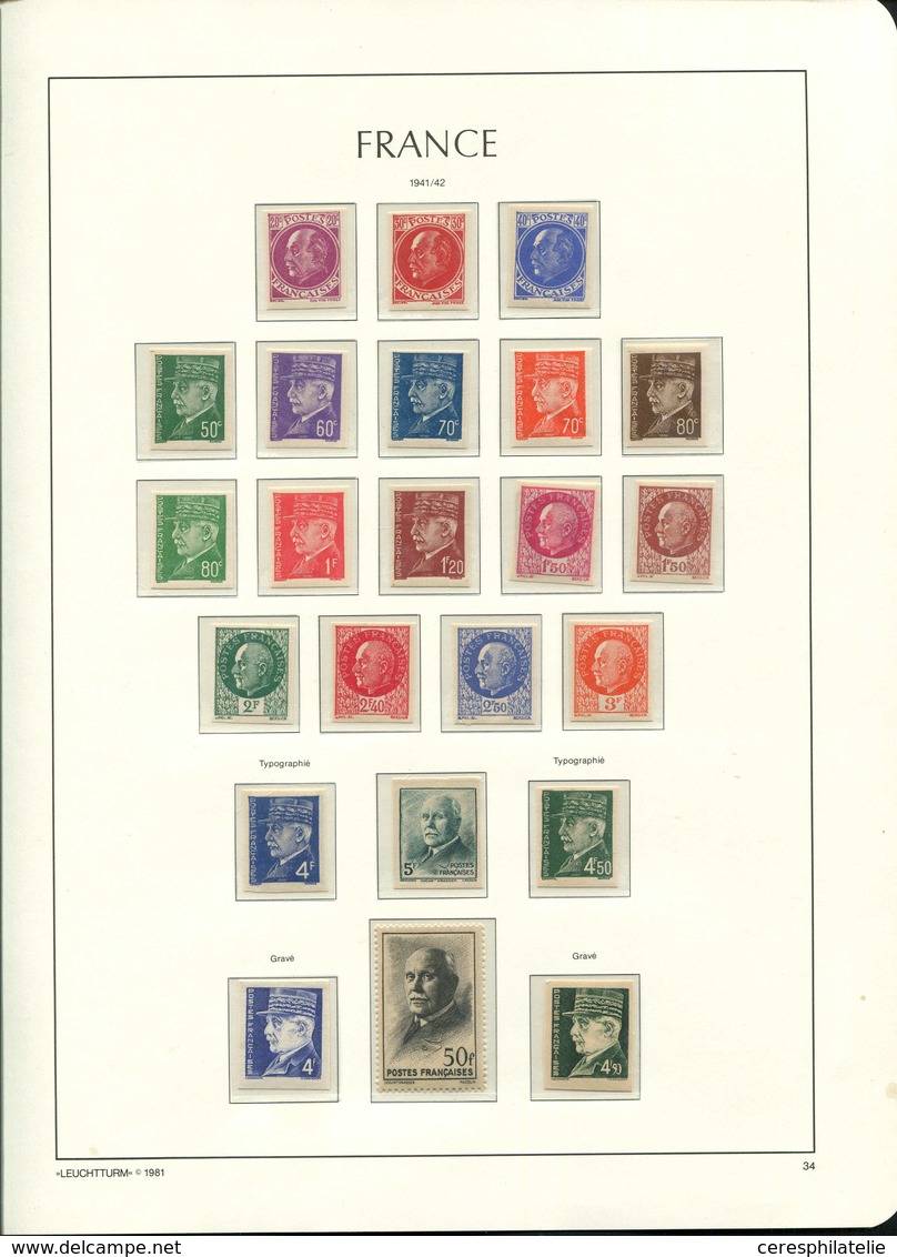 ** NON DENTELES - 505/21B Série Pétain Sauf Le N°525, 22 Valeurs, TB - Ohne Zuordnung