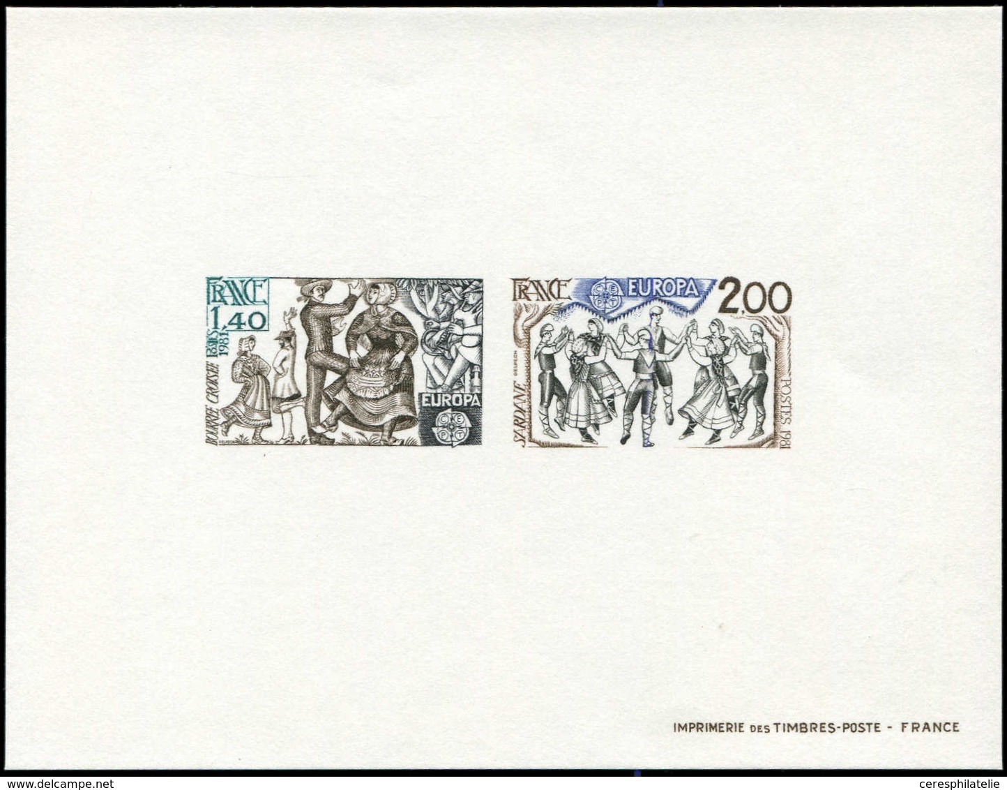 EPREUVES DE LUXE - 2138/39 Europa 1981, épreuve Collective, TB - Luxury Proofs