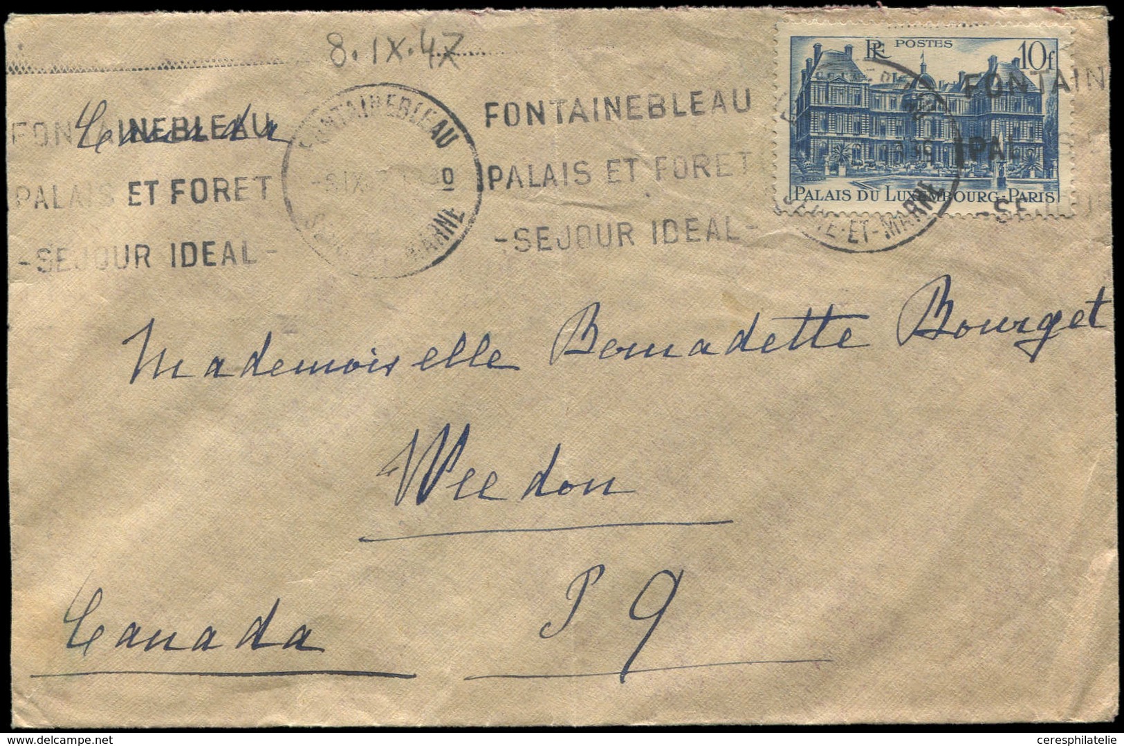 Let LETTRES DU XXe SIECLE - N°760 Obl. S. Env. Ordinaire P. Le Canada, TB - Covers & Documents