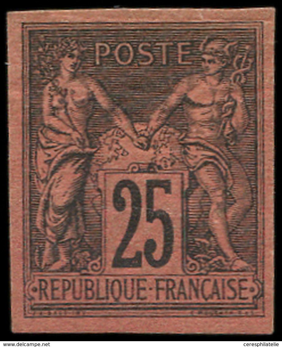 * Colonies Générales - 43   25c. Noir Sur Rouge, Pli, Aspect TB. Br - Otros & Sin Clasificación
