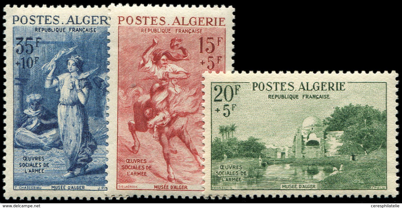 ** ALGERIE 346/48 : Oeuvres De L'Armée, TB - Other & Unclassified