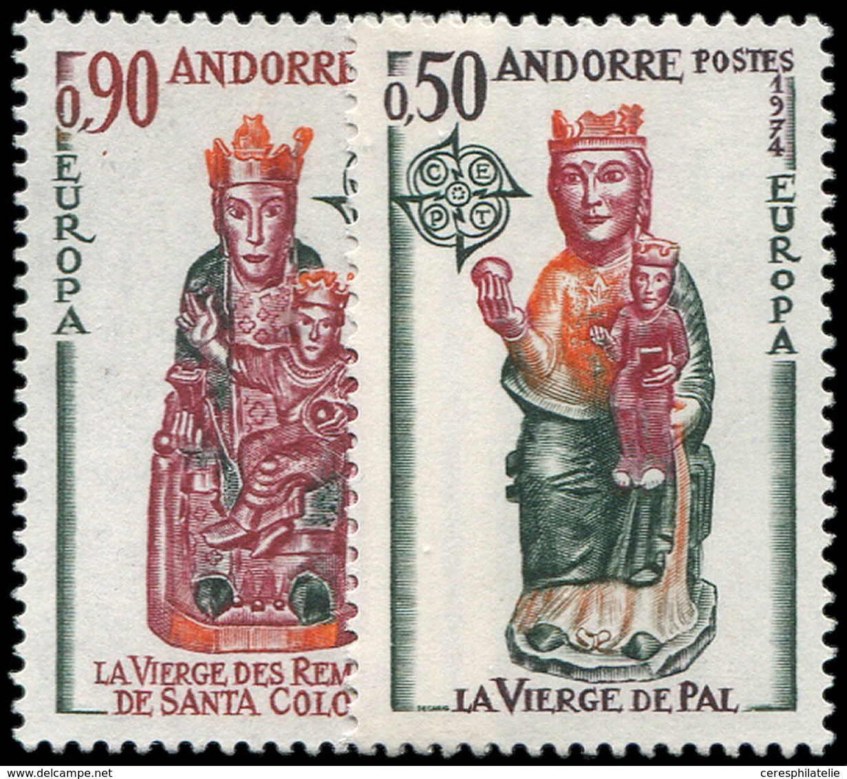 * ANDORRE 267/38 : Europa 1974, PAIRE, TB - Nuevos