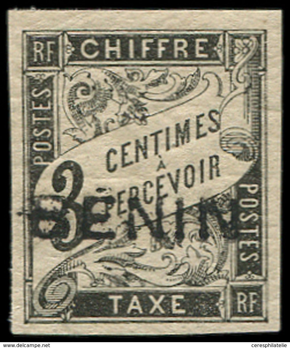 * BENIN Taxe 3c. Noir, NON EMIS, Infime Ch., TB. C - Other & Unclassified