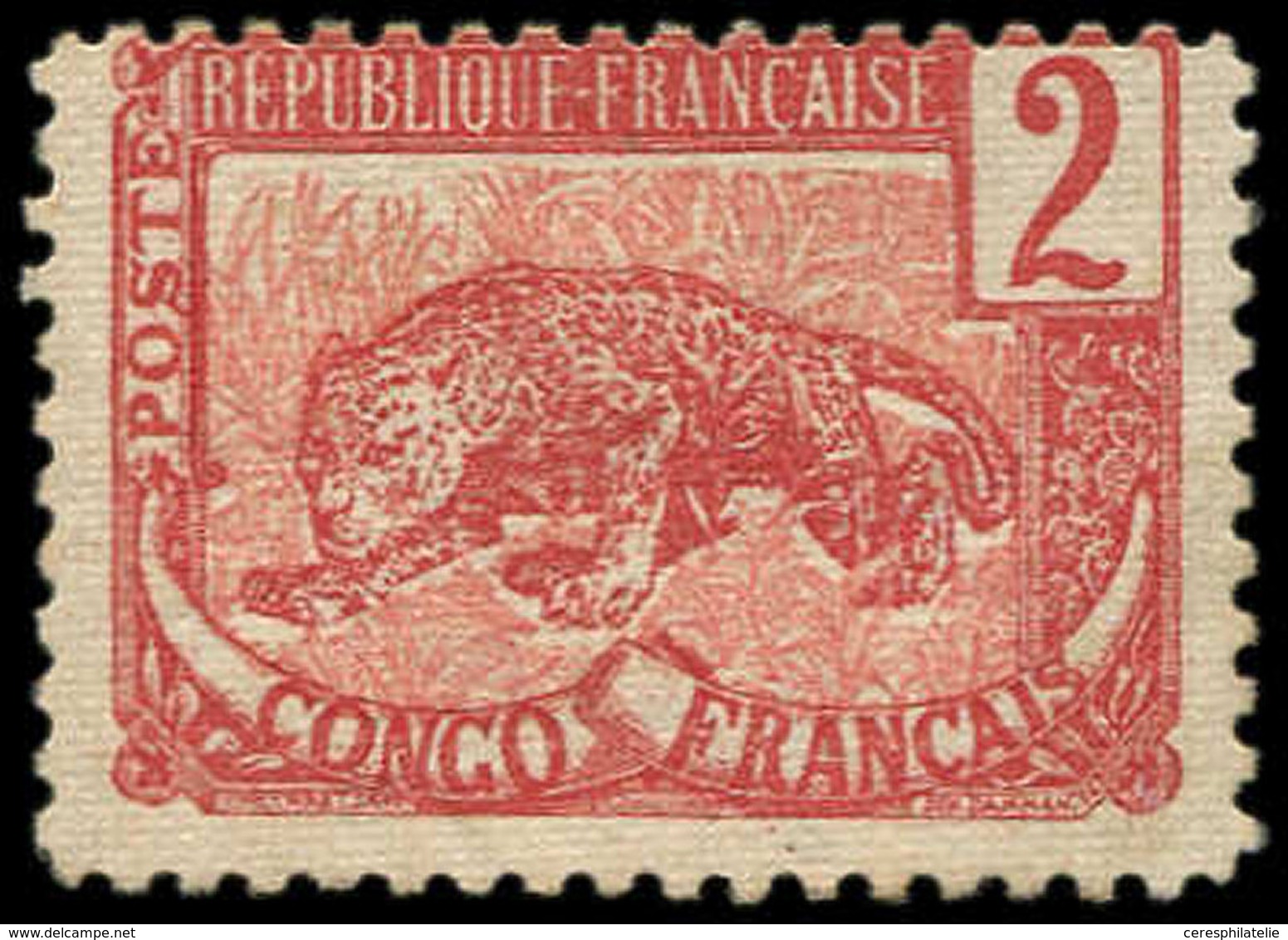 (*) CONGO 28b : 2c. Brique Et Rose, ERREUR De Couleur, TB. S - Other & Unclassified