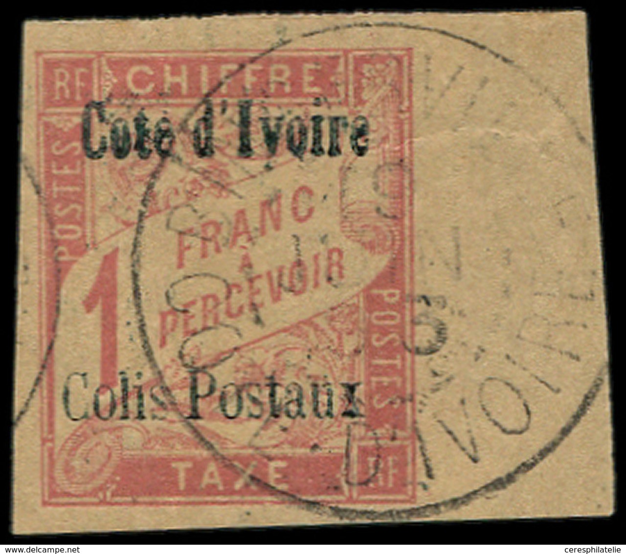 COTE D'IVOIRE Colis Px 4 : 1f. Rose S. Paille, Bdf, Obl., TB. Br - Other & Unclassified