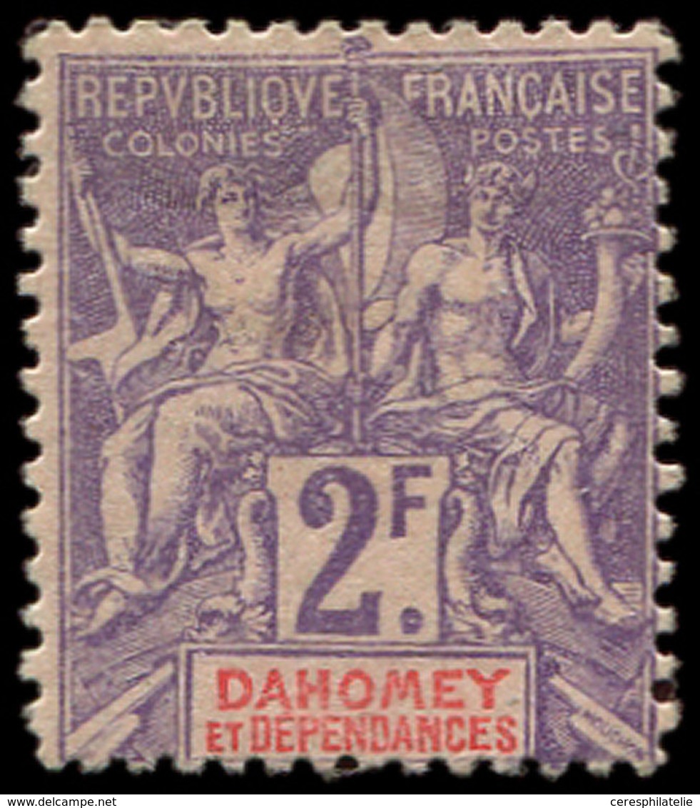 * DAHOMEY 16 : 2f. Violet Sur Rose, TB - Other & Unclassified