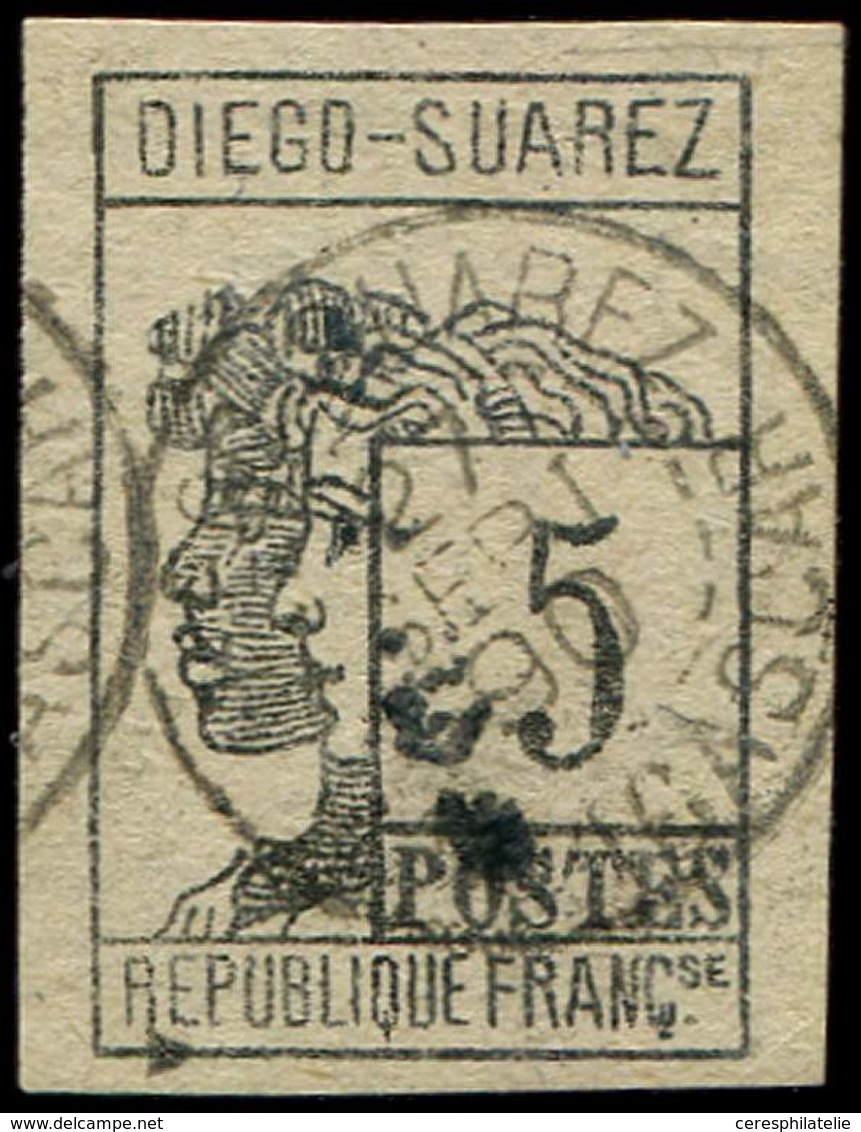 DIEGO SUAREZ 7 : 5c. Gris Noir, Oblitéré, TB - Sonstige & Ohne Zuordnung