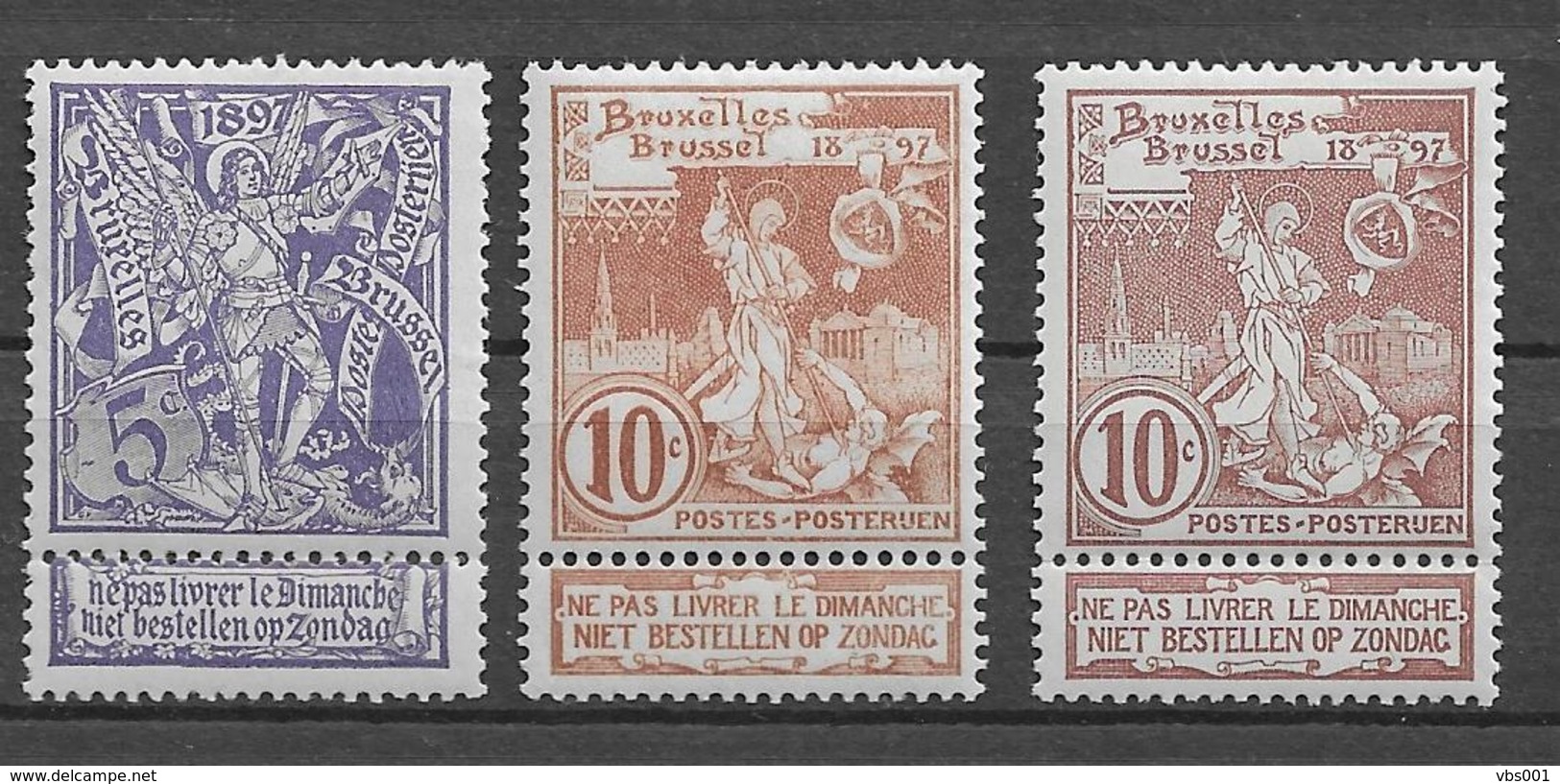 OBP71/73, Postfris** - 1894-1896 Expositions
