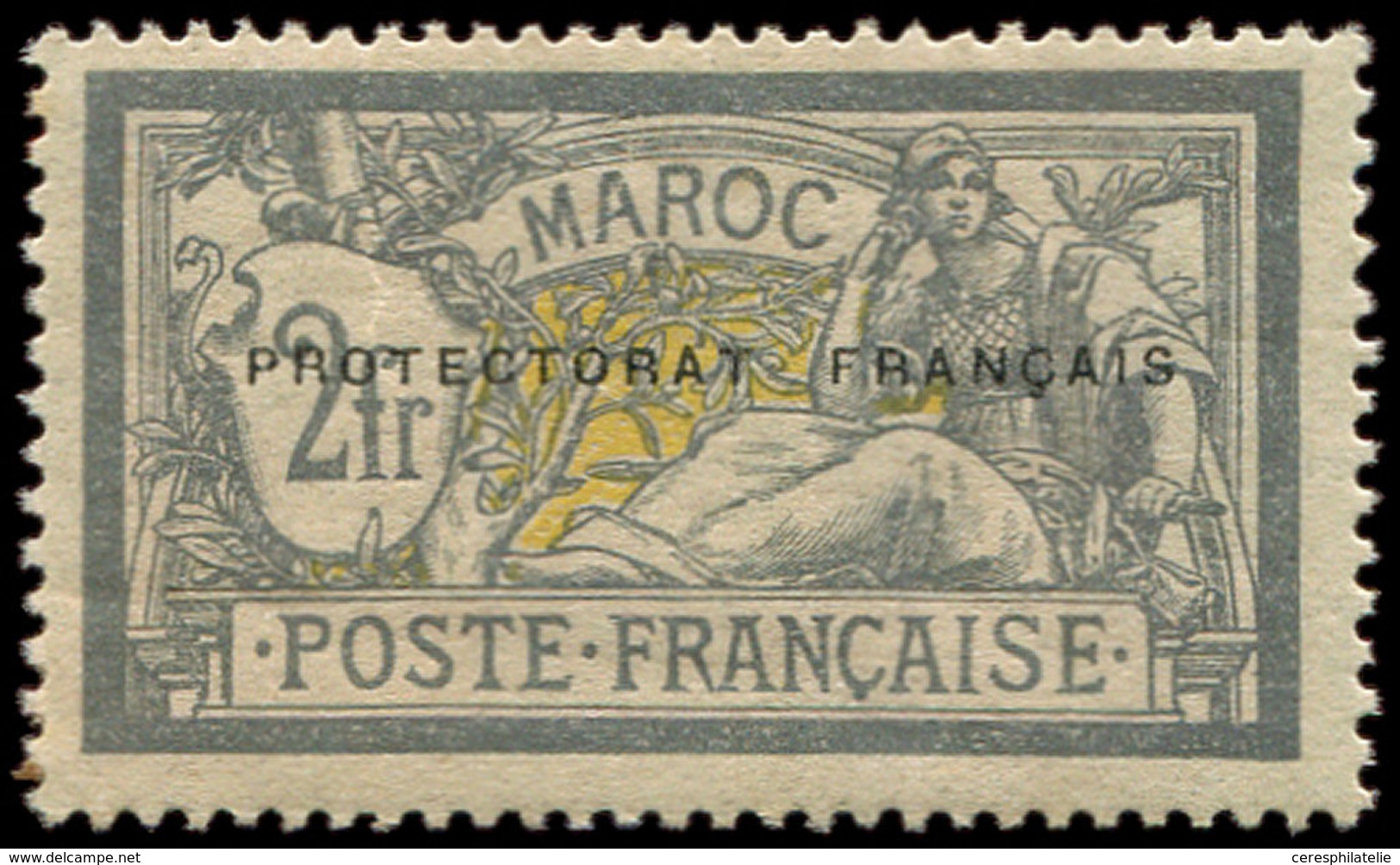 * MAROC 52a : 2f. Violet Et Jaune, SANS La Surcharge F, TB - Other & Unclassified