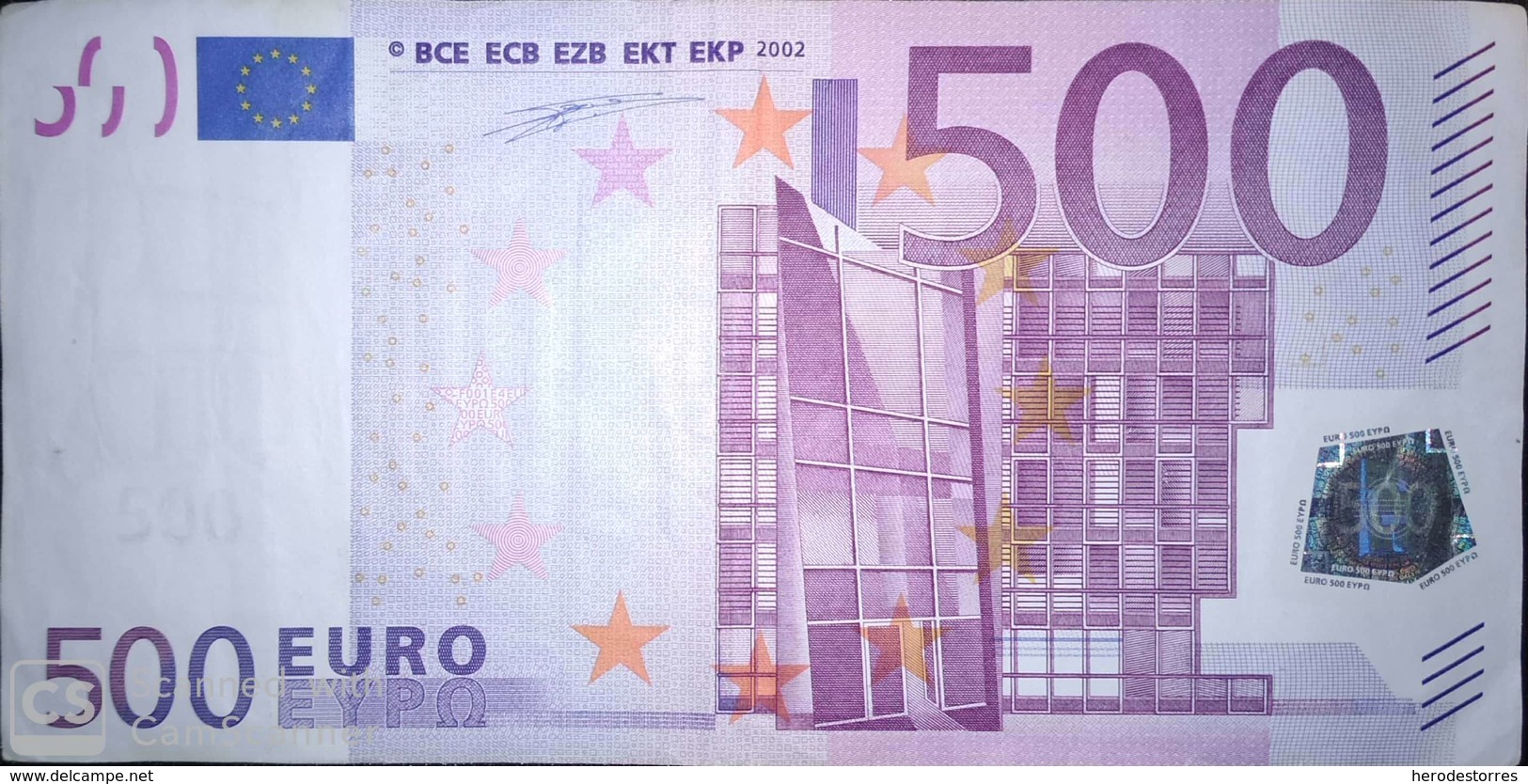 500 EURO HOLANDA(P), F001, De La Primera Firma De DUISEMBERG - 500 Euro
