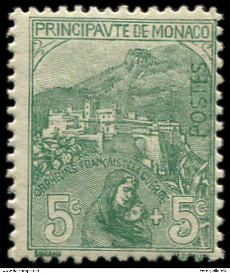 * MONACO 28 : 5 + 5c. Vert, TB - Unused Stamps