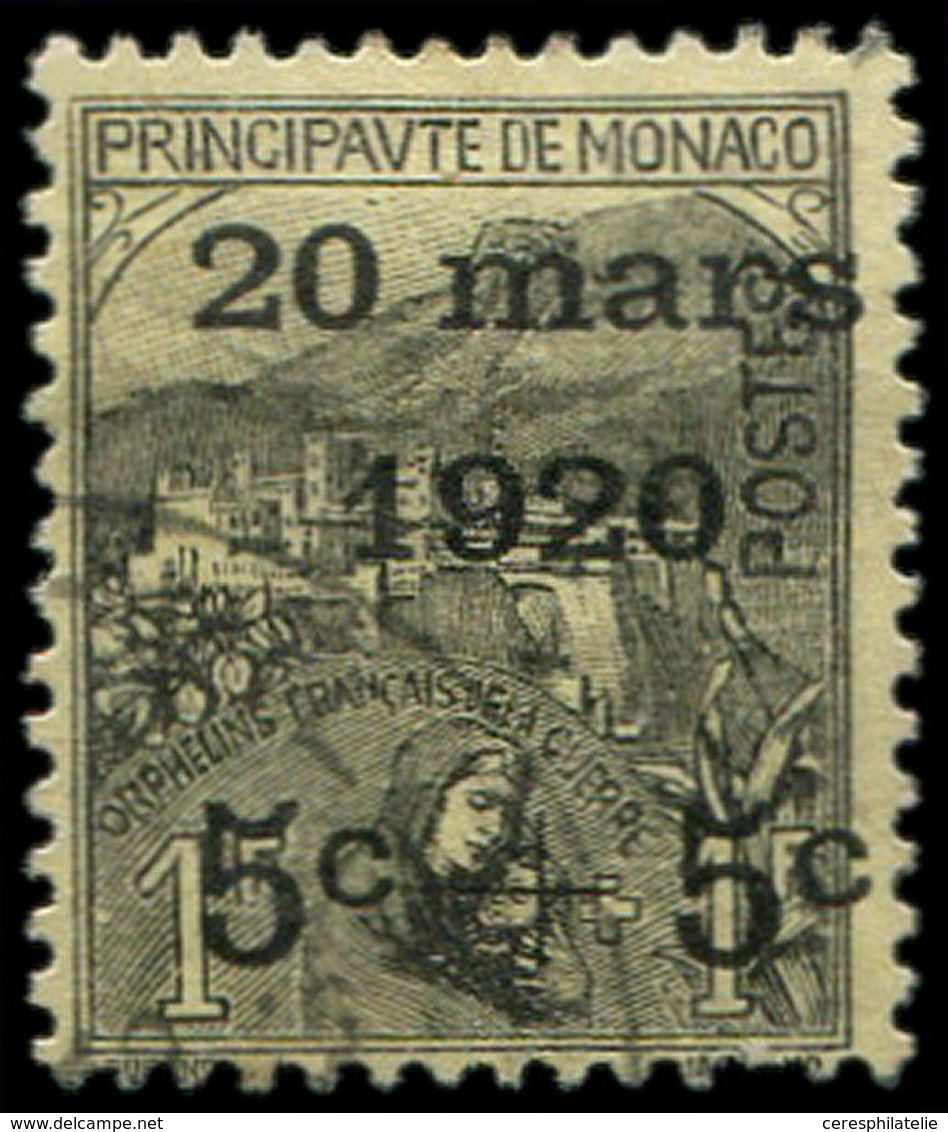 MONACO 37 : 5c. S. 5c. S. 1f. + 1f., Obl., TB - Unused Stamps