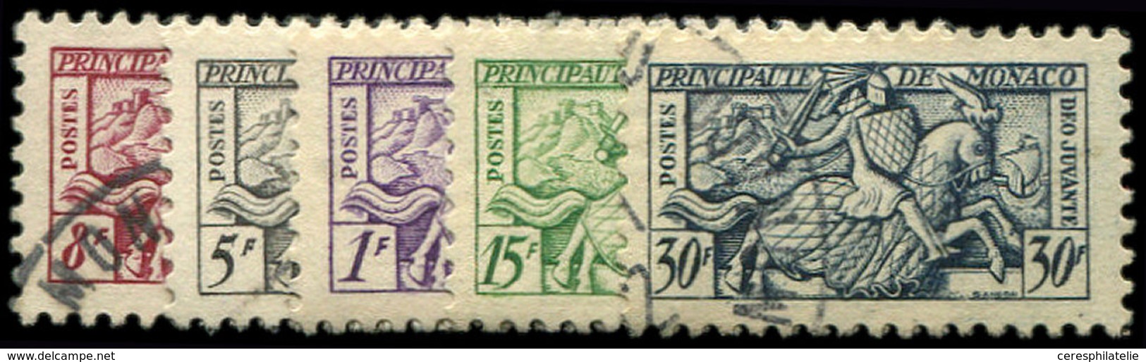 MONACO 371/75 : Sceau Princier, Obl., TB - Unused Stamps