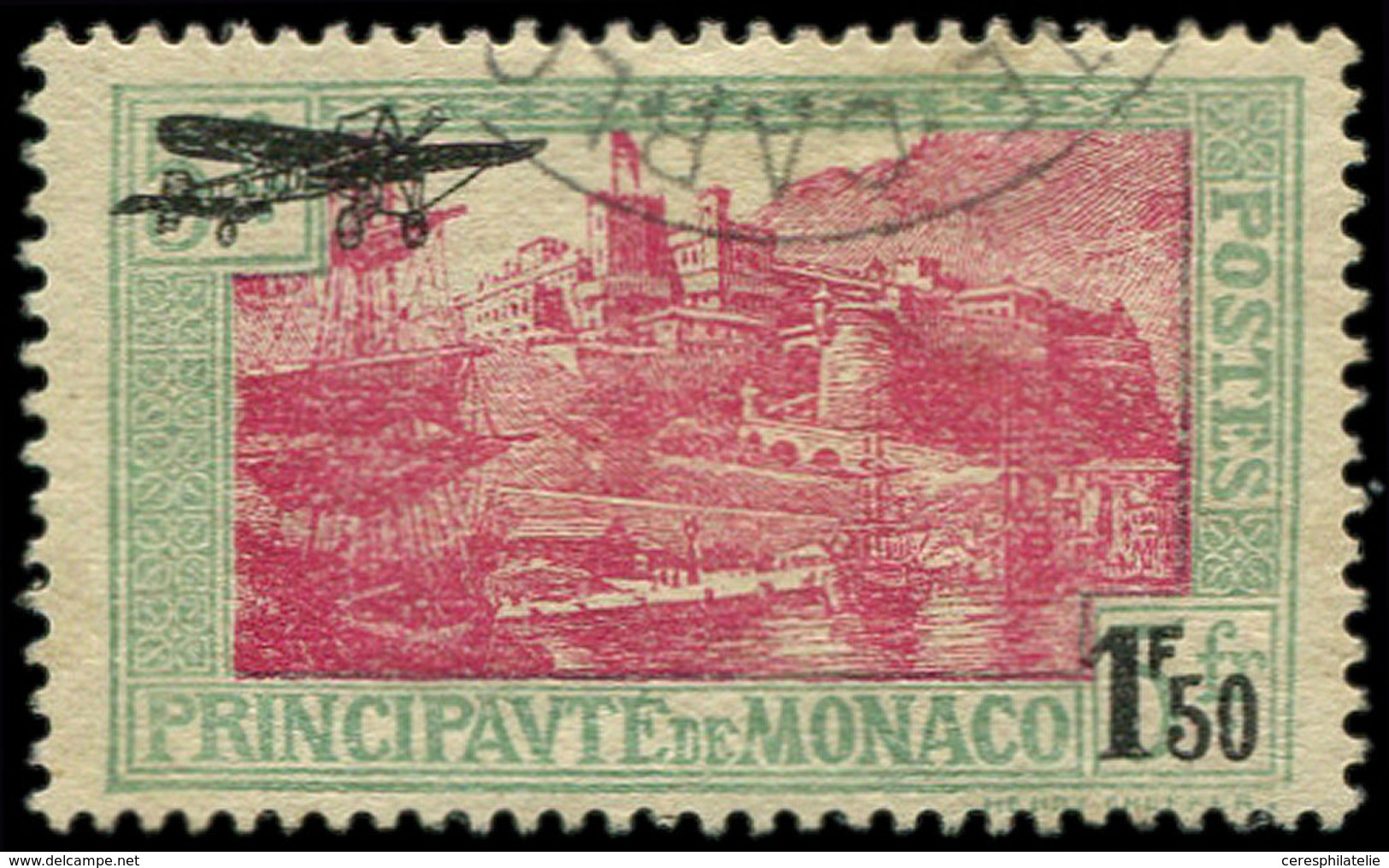 MONACO PA 1 : 1f.50 S. 5f. Vert Et Rose-lilas, TB - Airmail