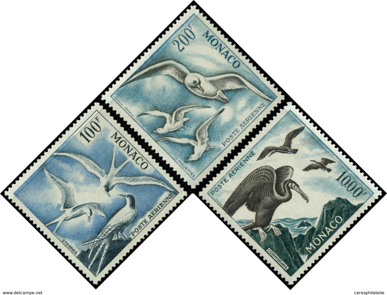 ** MONACO PA 66/68 : Oiseaux De Mer, Dentelés 13, TB - Airmail