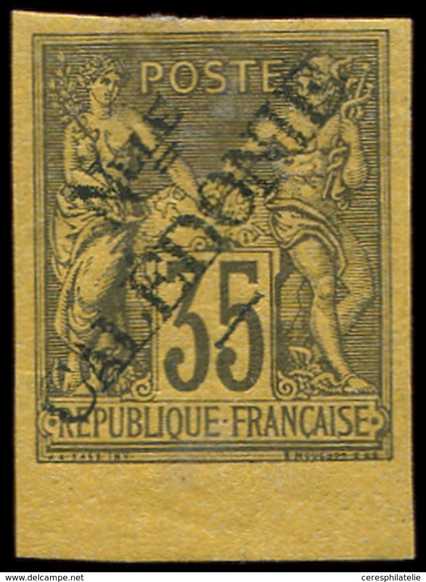 * NOUVELLE CALEDONIE 18a : 35c. Violet-noir Sur Jaune, T II, TB - Unused Stamps