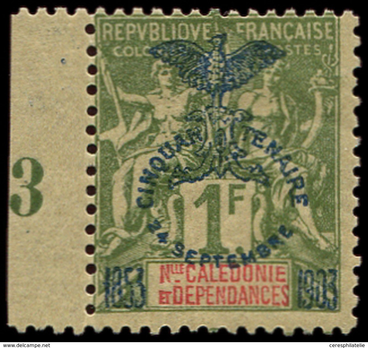 * NOUVELLE CALEDONIE 80 : 1f. Olive, TB - Unused Stamps