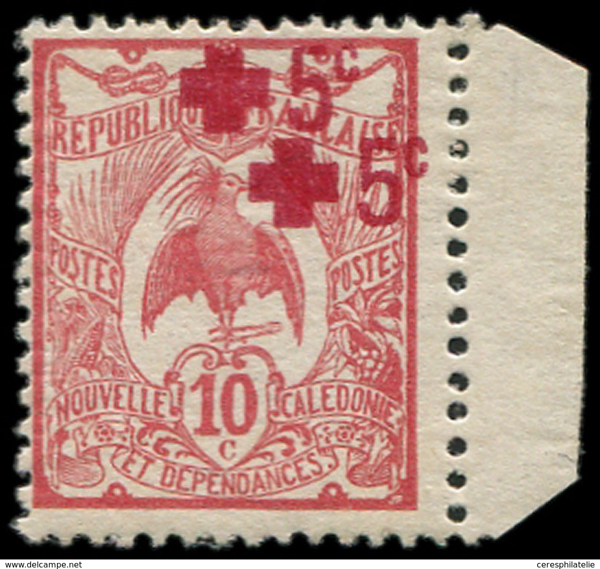 * NOUVELLE CALEDONIE 111a : +5c. Sur 10c. Rouge, DOUBLE Surch., TB - Unused Stamps