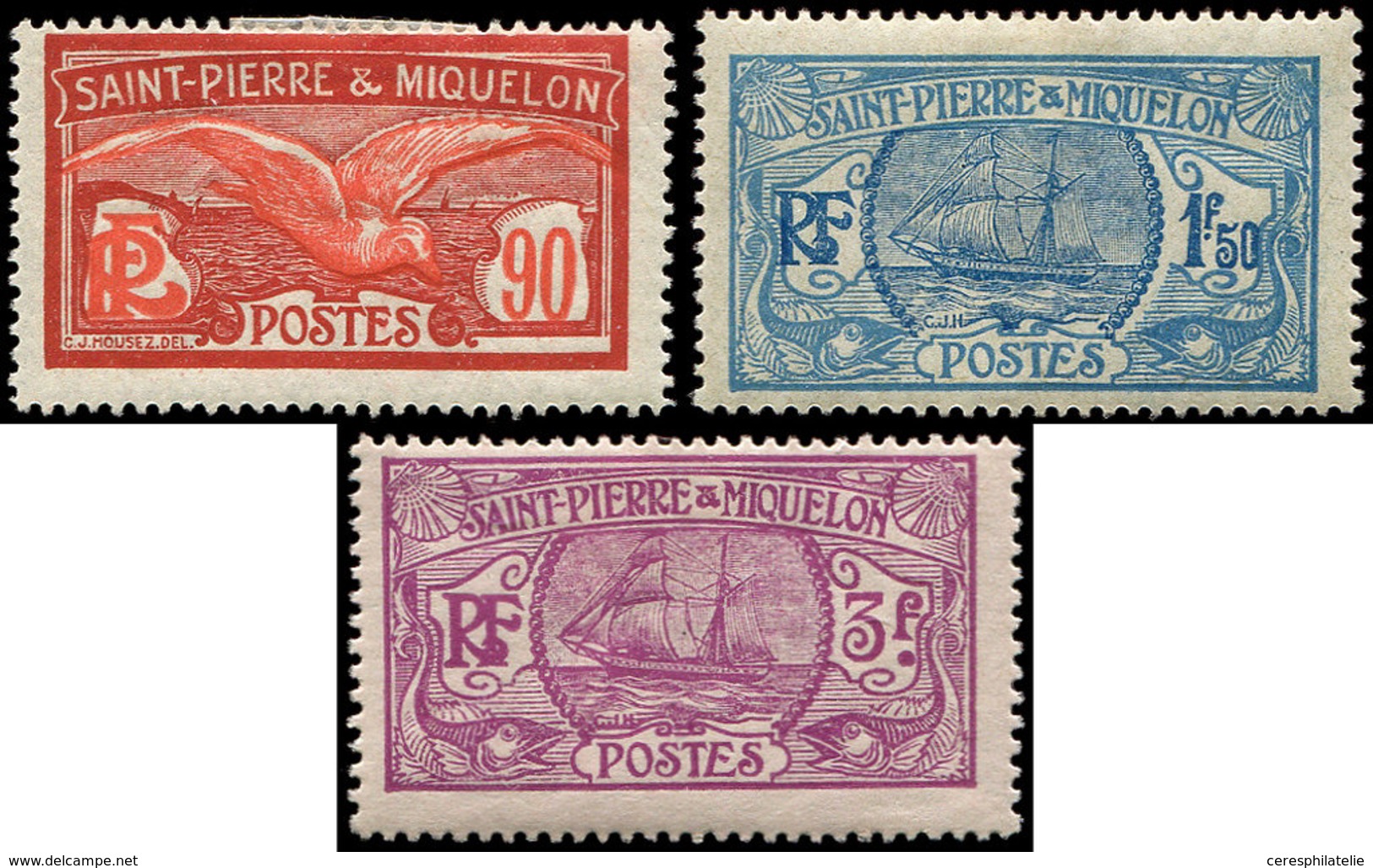 * SAINT PIERRE ET MIQUELON 129/31 : La Série, TB - Unused Stamps