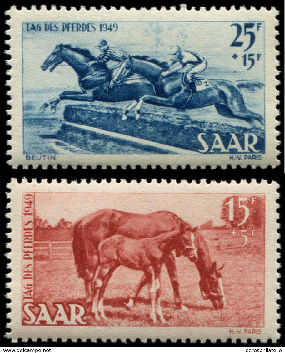 ** SARRE 253/54 : Journée Du Cheval, TB - Unused Stamps