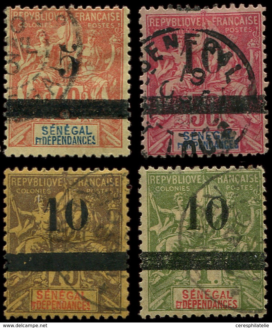 SENEGAL 26/29 : Type Groupe, Surchargés De 1903, Obl., TB - Other & Unclassified