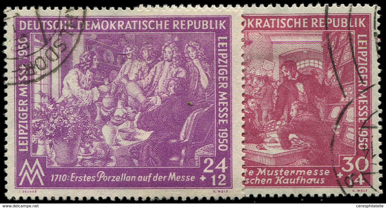 RDA 1/2 : Foire De Leipzig, La Paire Obl., TB - Used Stamps