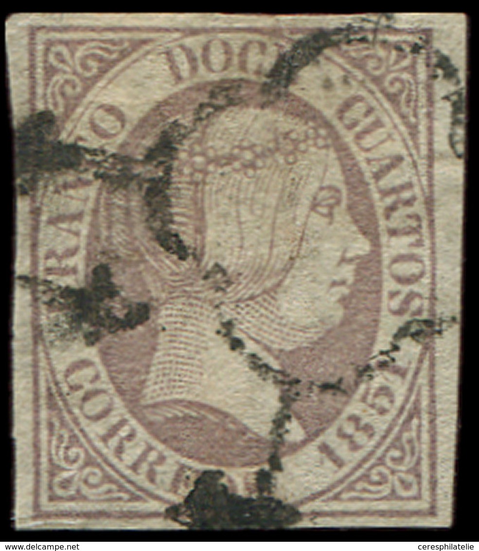 ESPAGNE 7 : 12c. Gris Lilas, Obl., TB - Used Stamps