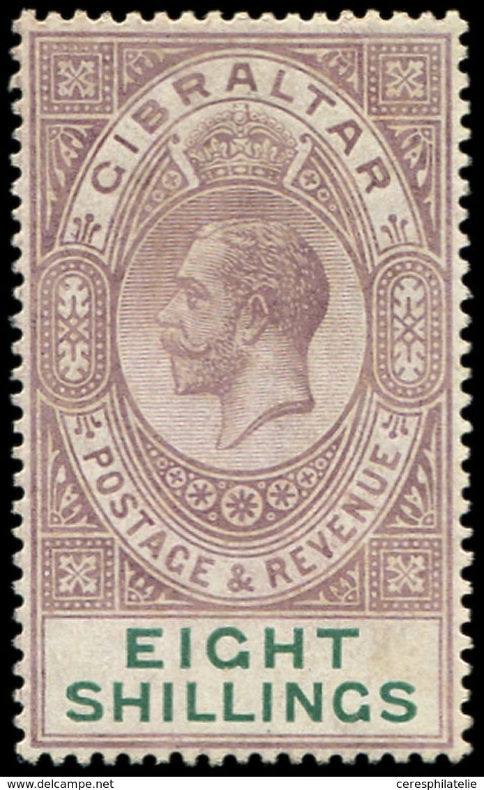 * GIBRALTAR 87 : 8sh. Violet-brun Et Vert, TB - Gibraltar