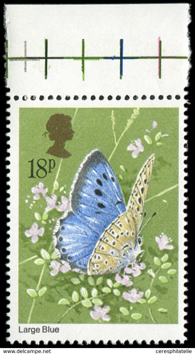 ** GRANDE BRETAGNE 993 : 18p., Variété Effigie De La Reine DEPLACEE Vers La Droite, TB - Used Stamps